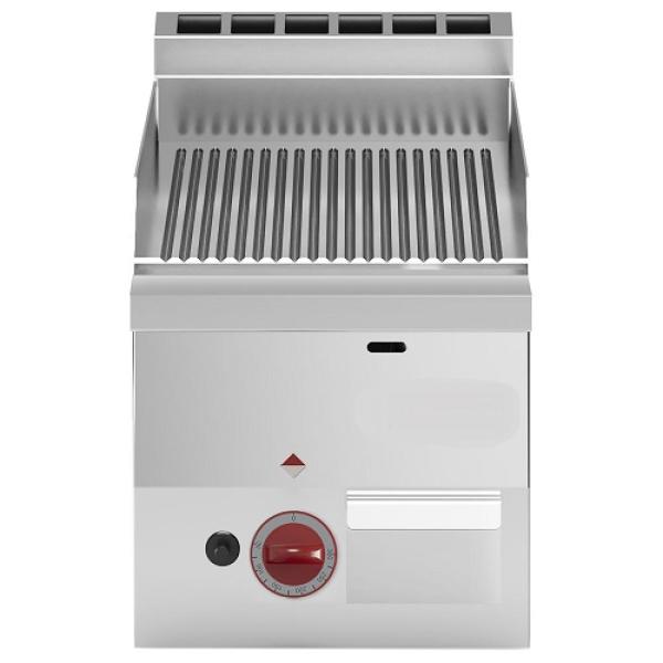 G60/PR3T-N (25) Gas Grillplatte, gerillt -Top-